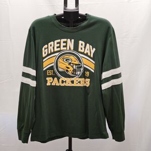 Varsity Green Bay Packers G-III Shirt XL Green NFL Helmet Long Sleeve Striped